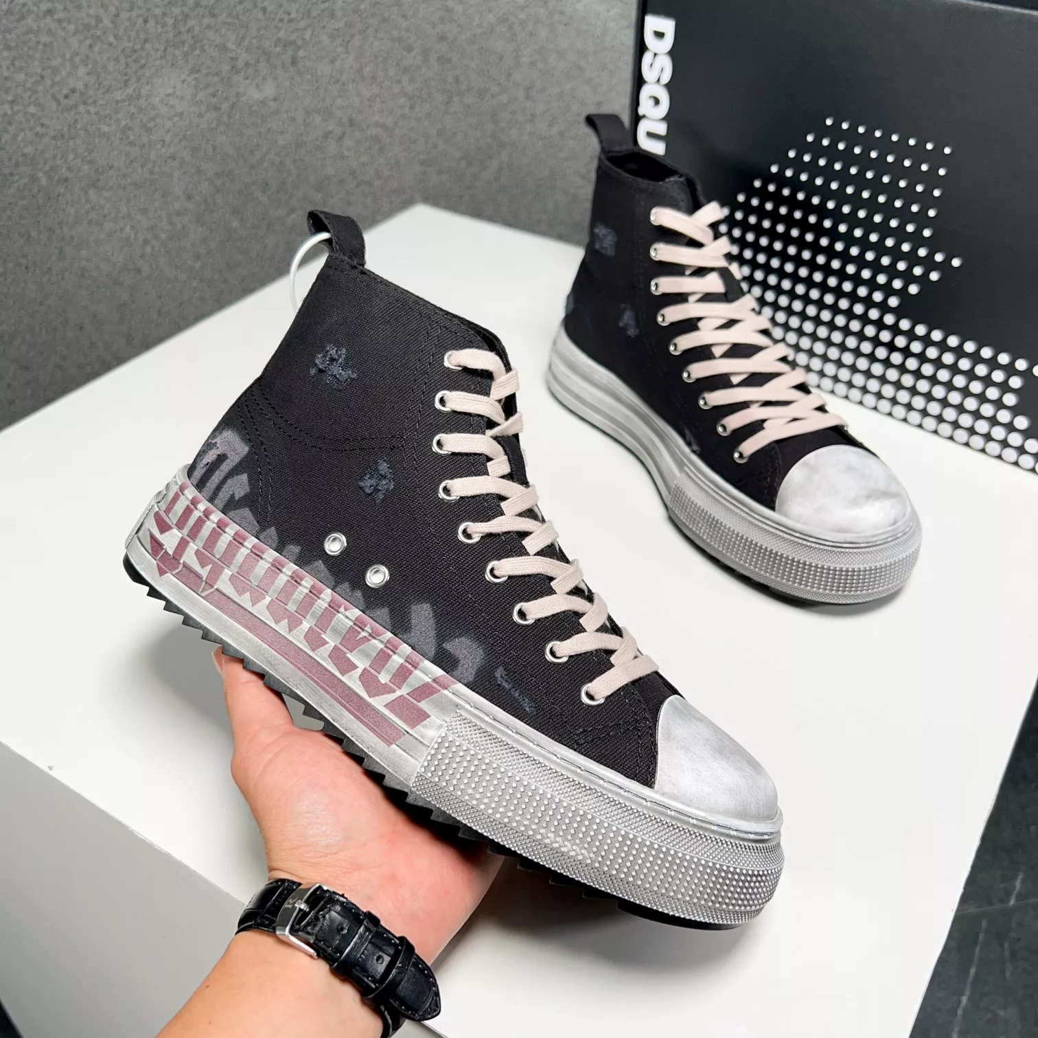 dsquared high tops chaussures pour homme s_12b2aa01